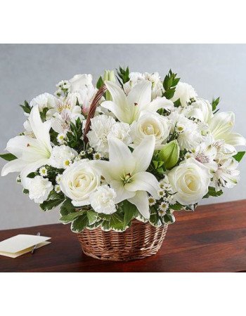 Peaceful White Basket