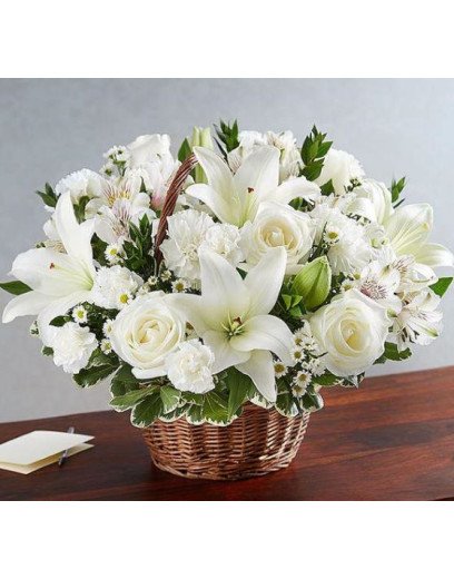 Peaceful White Basket