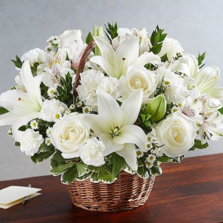 Peaceful White Basket