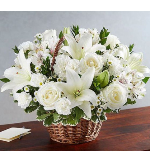 Peaceful White Basket