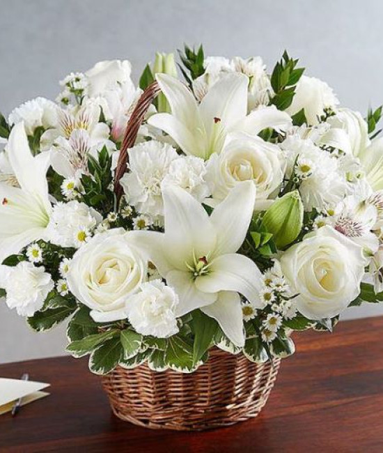 Peaceful White Basket Peaceful White Basket