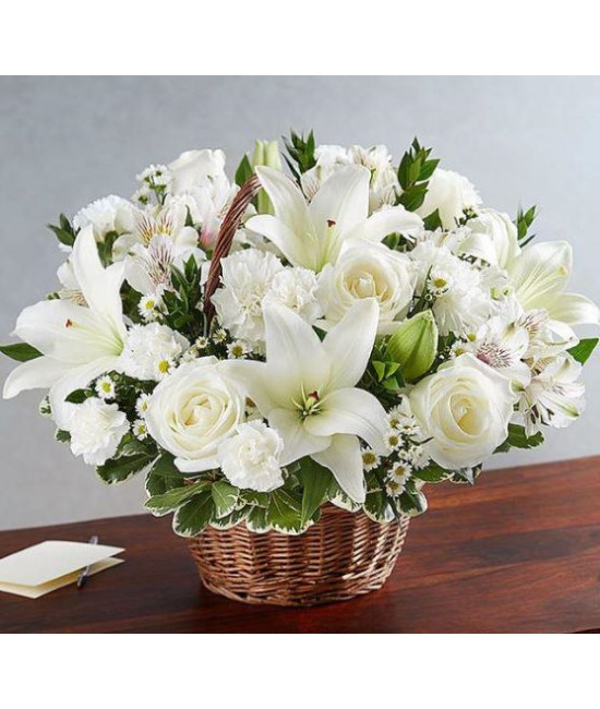 Peaceful White Basket