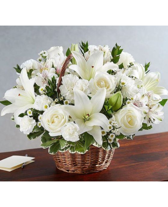 Peaceful White Basket