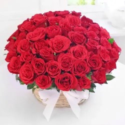 Red Roses Basket Arrangement