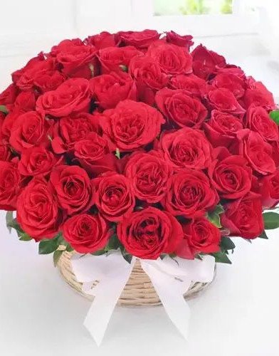 Red Roses Basket Arrangement