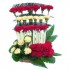 Red and Yellow Carnations Basket