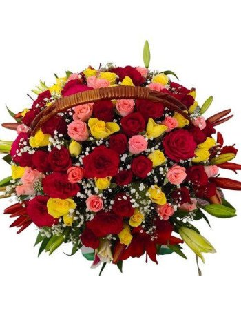 Roses n Lilliums Basket