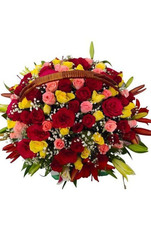 Roses n Lilliums Basket