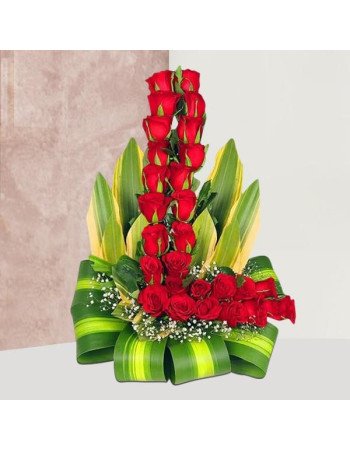 Stunning Tall Beauty - Red Rose Bouquet