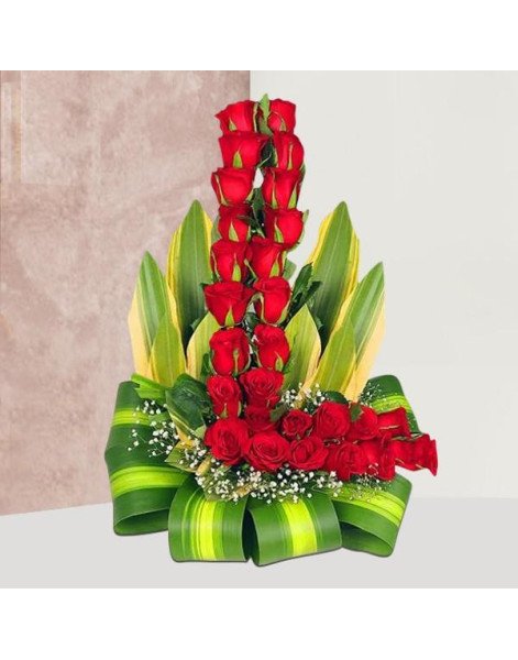 Stunning Tall Beauty - Red Rose Bouquet