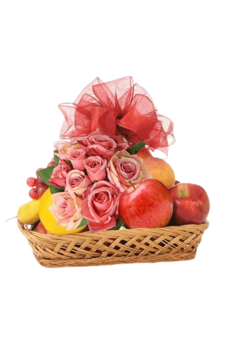 Rose Bloom Fresh Fruit Basket