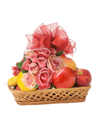 Rose Bloom Fresh Fruit Basket