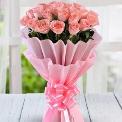 20 Pink Roses Bunch