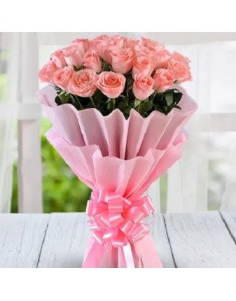 20 Pink Roses Bunch