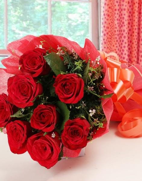 Hot Red Rose - Bunch Of Red Roses