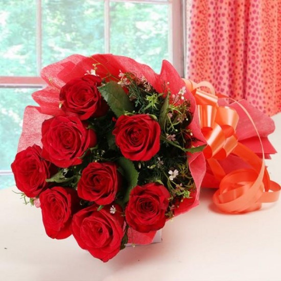 Hot Red Rose - Bunch Of Red Roses