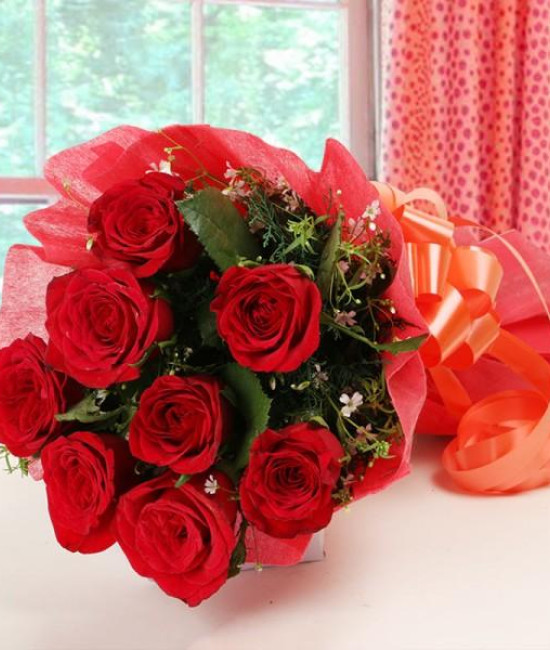 Hot Red Rose - Bunch Of Red Roses Hot Red Rose - Bunch Of Red Roses