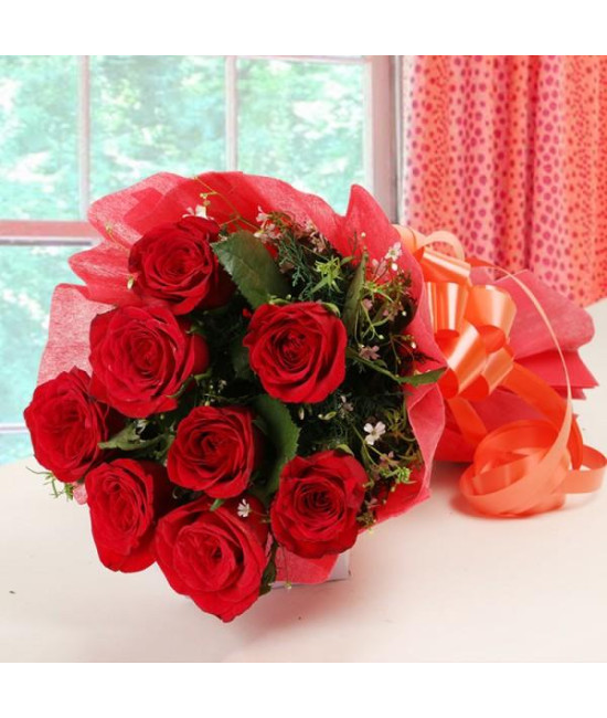 Hot Red Rose - Bunch Of Red Roses