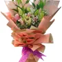 Blush Elegance Premium Pink & White Lily Bouquet