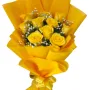 Sunshine Glow – 10 Yellow Roses Premium Bunch