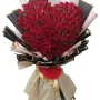 100 Red Roses Premium Heart Shaped Bouquet