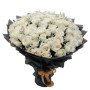 100 White Roses Grand Luxury Hand Bouquet