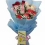 20 Mix Roses Hand Bouquet – Colorful Fresh Rose Bouquet for Same Day Delivery in Hyderabad