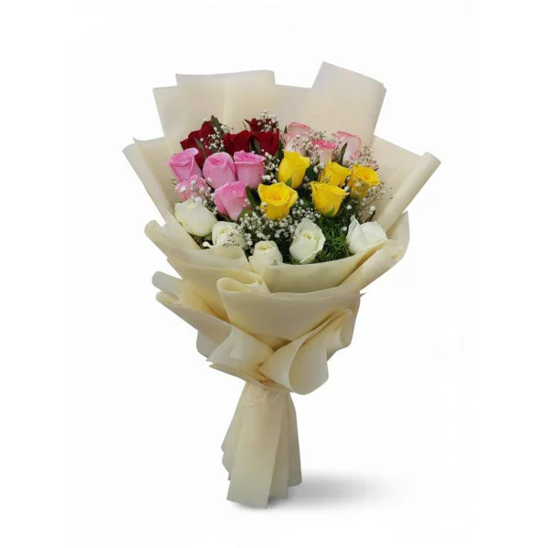 Blossom Harmony 25 Mixed Roses Bunch