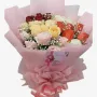 Rosy Elegance – 25 Roses Flat Hand Bunch