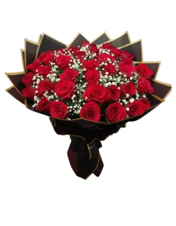 Romantic Charm – 30 Red Roses Bunch