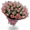 20 Dual Pink Roses Hand Bouquet