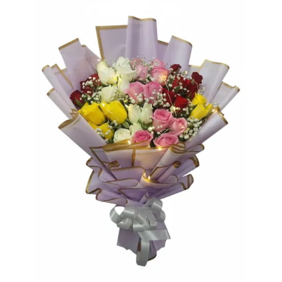 Blossom Harmony – 40 Mixed Roses Bunch