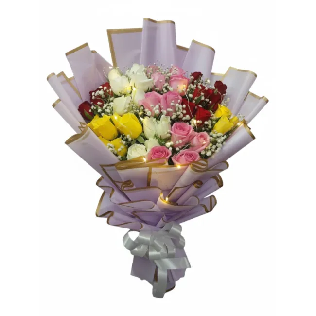 Blossom Harmony – 40 Mixed Roses Bunch