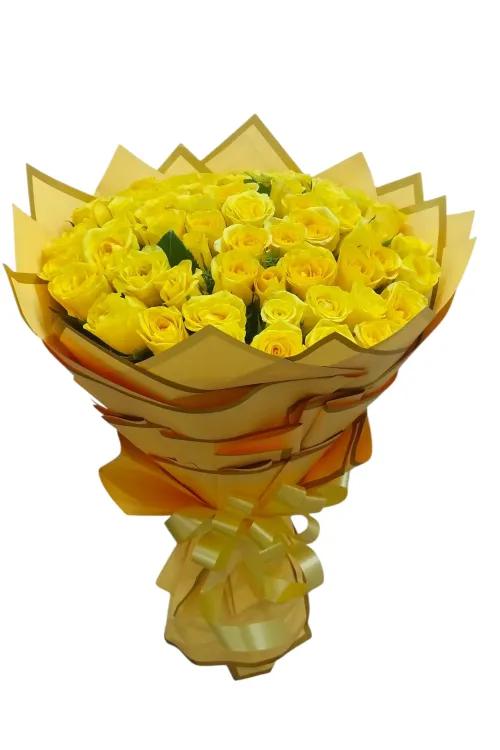 Grand Bright Yellow Roses Luxury Hand Bouquet