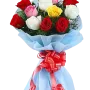 12 Mix Roses Hand Bouquet
