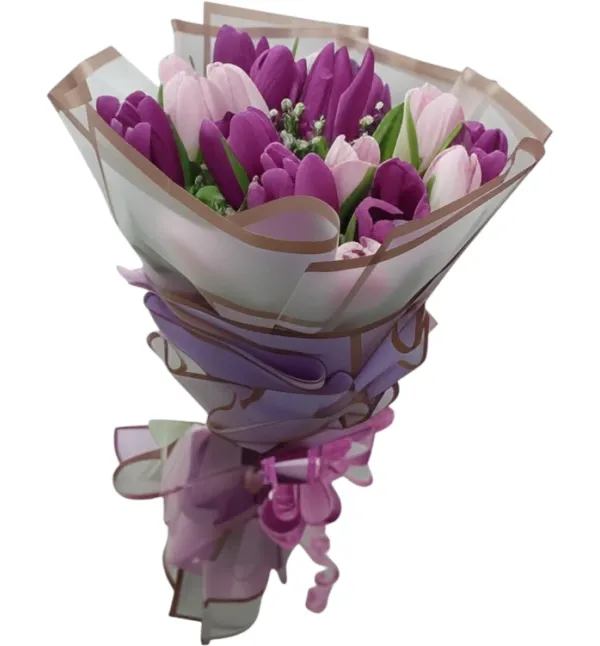 Tulip Bliss – 20 Tulips Hand Bouquet