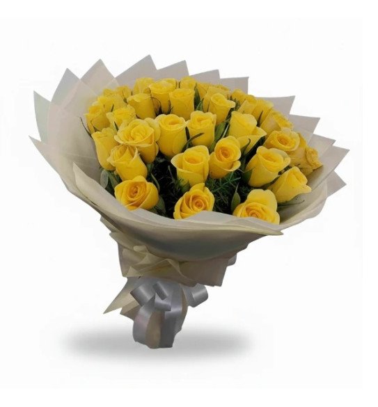 Premium Yellow Roses Bouquet with Elegant Wrapping