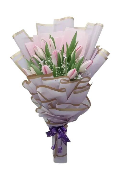 Blushing Tulips Bouquet