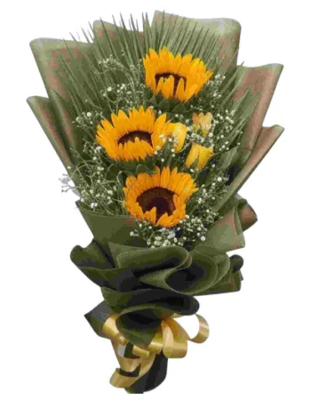 Sun-Kissed Love – Sunflowers & Roses Bouquet