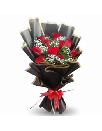 20 red roses flat bunch
