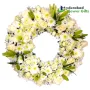 Premium White Rose n Lily Floral Wreath