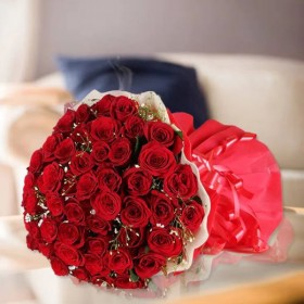 Passion Of Red - 50 Red Roses Bouquet