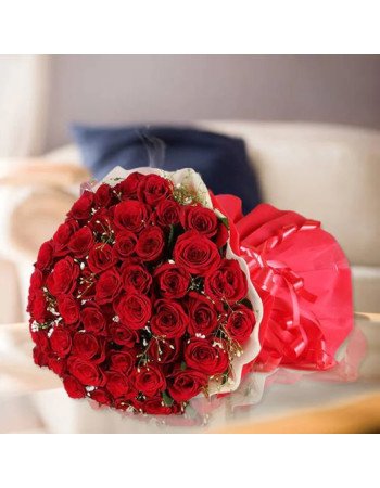 Passion Of Red - 50 Red Roses Bouquet