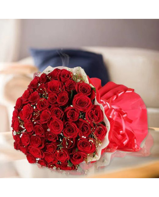 Passion Of Red - 50 Red Roses Bouquet