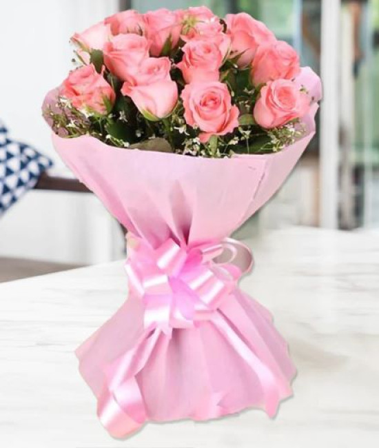 Pink Serenity - 12 Pink Roses Pink Serenity - 12 Pink Roses