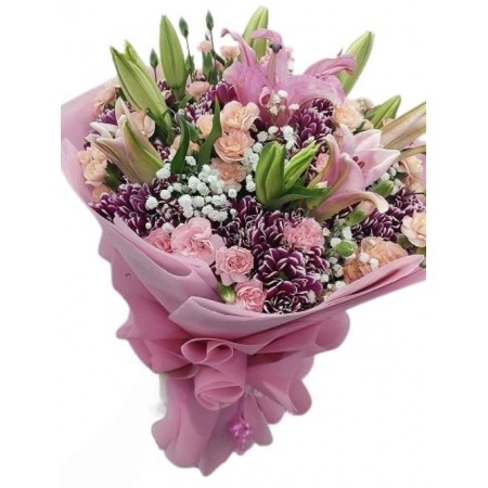 Premium pink Hand Bouquet