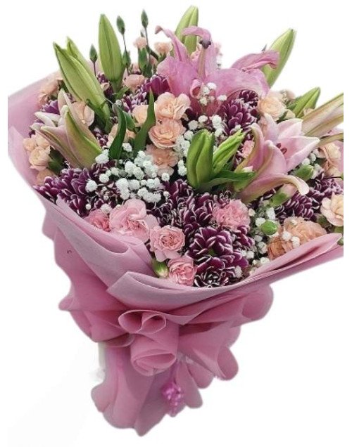 Premium pink Hand Bouquet