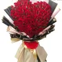 100 Red Roses Premium Heart Shaped Bouquet