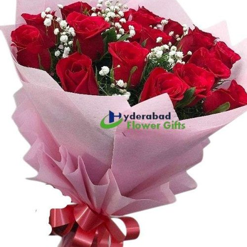 One True Love Hand Bouquet - Same-Day Delivery in Hyderabad