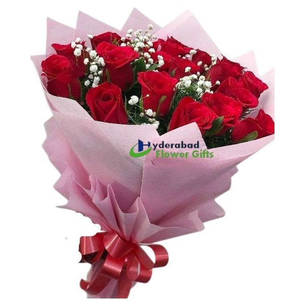 One True Love Hand Bouquet - Same-Day Delivery in Hyderabad
